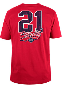 Joel Embiid Philadelphia 76ers Red City Edition NN Short Sleeve Player T Shirt