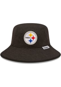 New Era Pittsburgh Steelers Black Heather Mens Bucket Hat