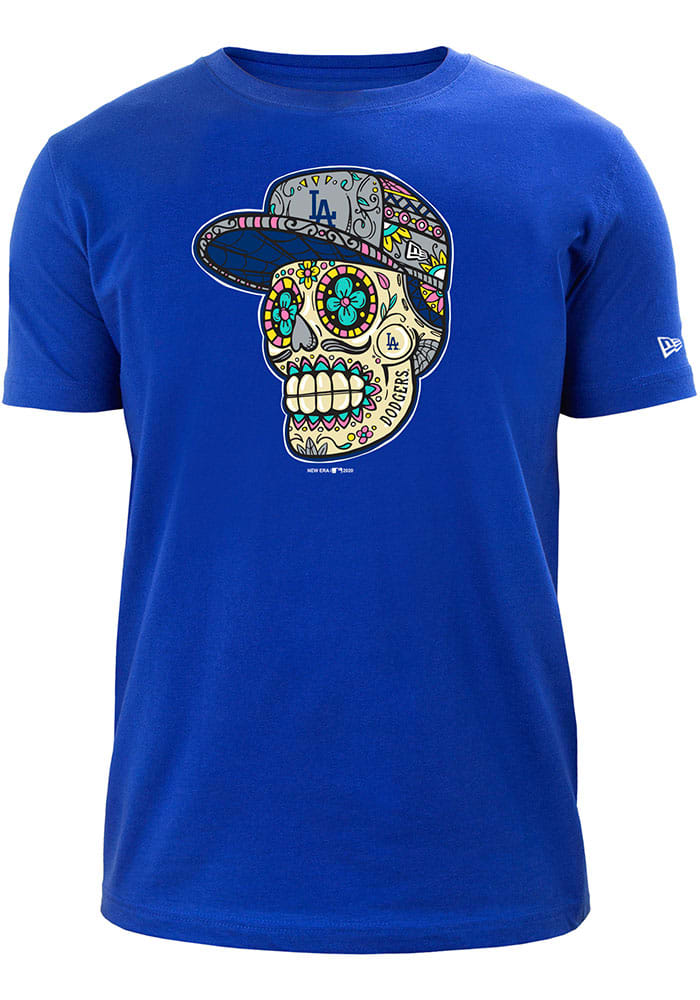 New Era Los Angeles Dodgers Men's Blue Sugar Skull T-Shirt 20 Blue / M