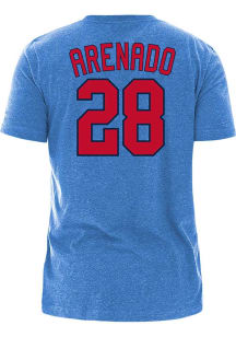 Nolan Arenado St Louis Cardinals Light Blue Name and Number Short Sleeve Player T Shirt
