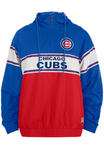 New Era Chicago Cubs Mens Blue Throwback Ripstop Pullover Jackets