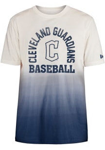 New Era Cleveland Guardians Navy Blue Throwback Ombre Short Sleeve Fashion T Shirt