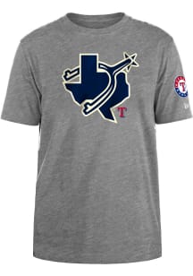 New Era Texas Rangers Grey City Connect Logo Short Sleeve T Shirt