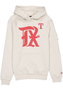 New Era Texas Rangers Mens White City Connect Logo Long Sleeve Hoodie