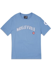 New Era Chicago Cubs Light Blue City Connect Wordmark Short Sleeve T Shirt