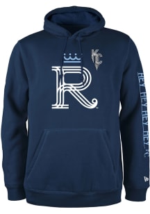 New Era Kansas City Royals Mens Navy Blue City Connect Logo Long Sleeve Hoodie