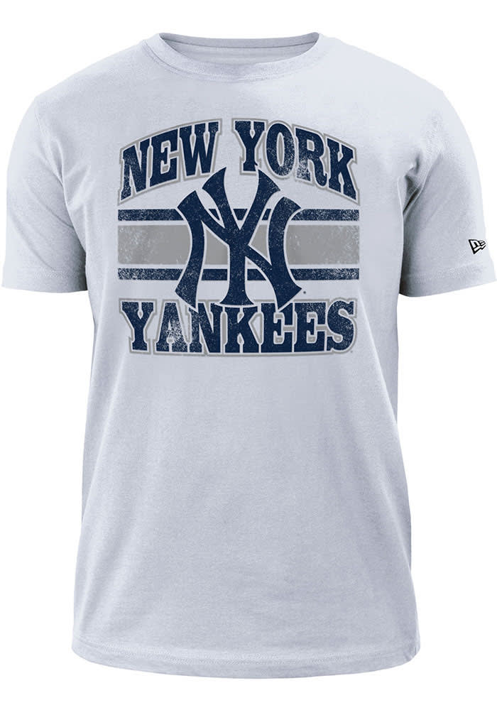 New Era New York Yankees WHITE Retro Short Sleeve T Shirt
