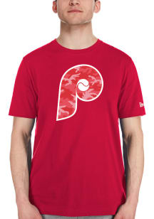 New Era Philadelphia Phillies Red Mono Camo Short Sleeve Fashion T Shirt