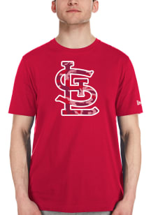 New Era St Louis Cardinals Red Mono Camo Short Sleeve Fashion T Shirt