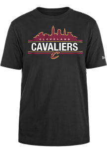 New Era Cleveland Cavaliers Black NBA TIP OFF Short Sleeve T Shirt