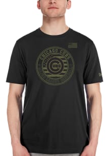 New Era Chicago Cubs Black Armed Forces Day Short Sleeve T Shirt
