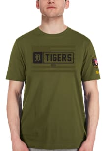 New Era Detroit Tigers Olive Armed Forces Day Short Sleeve T Shirt