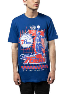New Era Philadelphia 76ers Blue Rally Drive Short Sleeve Fashion T Shirt