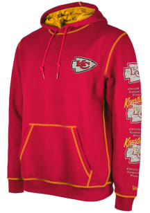 New Era Kansas City Chiefs Mens Red Team Split Fashion Hood