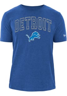 New Era Detroit Lions Blue ARCH NAME MASCOT Short Sleeve T Shirt