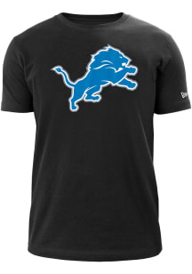 New Era Detroit Lions Black PRIMARY LOGO Short Sleeve T Shirt