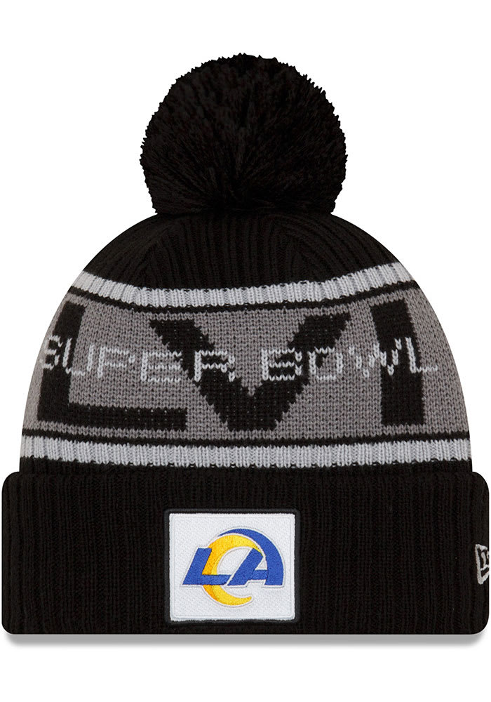New Era Los Angeles Rams Black NFL 2021 Super Bowl LVI Participant Knit Mens Knit Hat