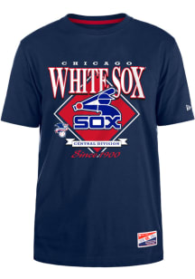 New Era Chicago White Sox Navy Blue THROWBACK Short Sleeve T Shirt