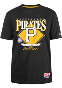 New Era Pittsburgh Pirates Black THROWBACK Short Sleeve T Shirt