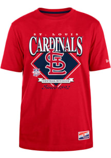 New Era St Louis Cardinals Red THROWBACK Short Sleeve T Shirt