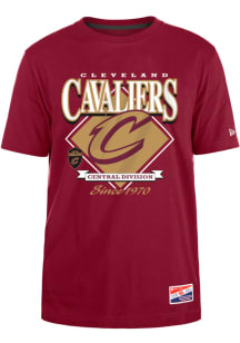 New Era Cleveland Cavaliers Maroon THROWBACK Short Sleeve T Shirt