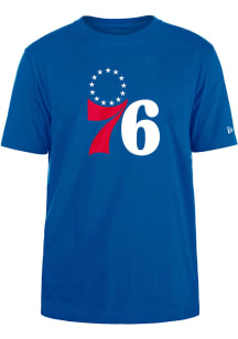 New Era Philadelphia 76ers Blue KEY Short Sleeve T Shirt