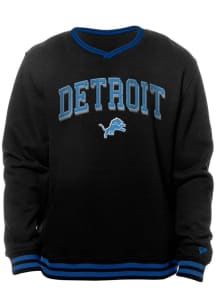 New Era Detroit Lions Mens Black Sport Night Long Sleeve Fashion Sweatshirt