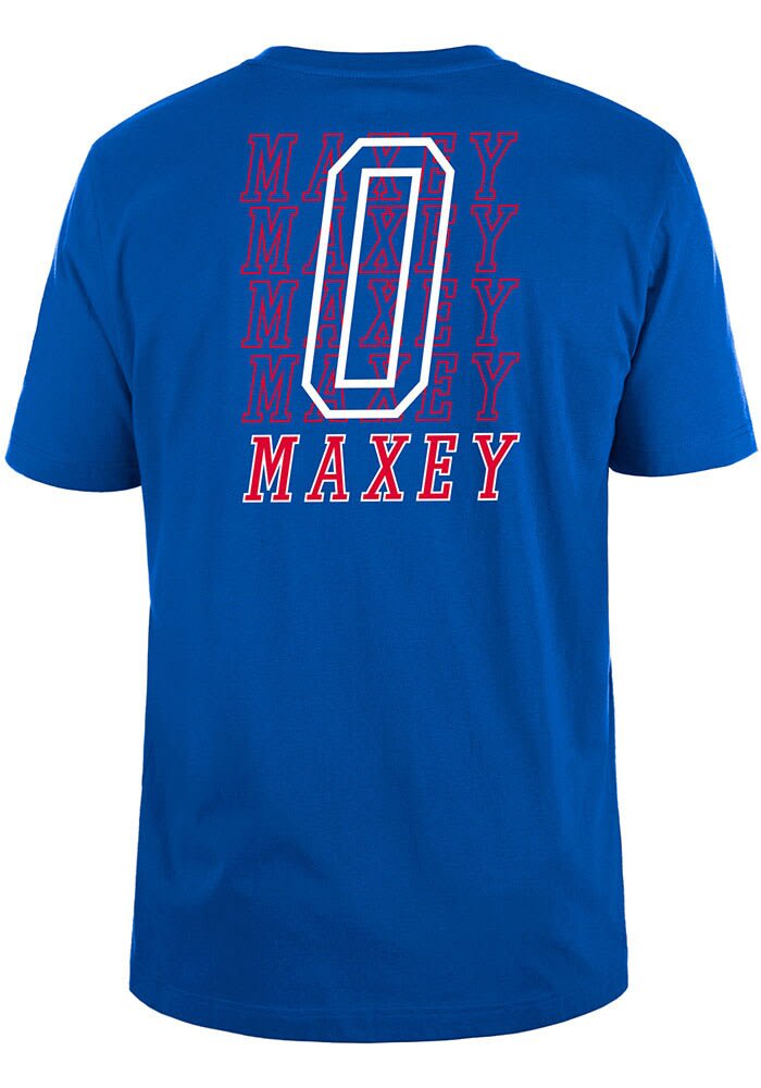 Tyrese Maxey Philadelphia 76ers TIP OFF Short Sleeve Player T Shirt - Blue