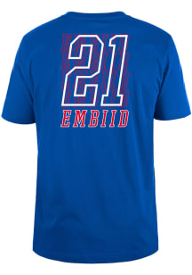 Joel Embiid Philadelphia 76ers Blue TIP OFF Short Sleeve Player T Shirt