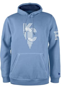New Era Kansas City Royals Mens Light Blue Fountain City Long Sleeve Hoodie