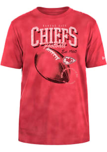 New Era Kansas City Chiefs Red Old School Short Sleeve T Shirt