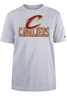 New Era Cleveland Cavaliers Grey Tip Off Short Sleeve T Shirt