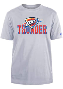 New Era Oklahoma City Thunder Grey Tip Off Short Sleeve T Shirt