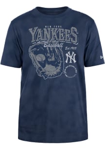 New Era New York Yankees Navy Blue Old School Sport Short Sleeve T Shirt