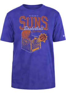 New Era Phoenix Suns Purple Old School Sport Short Sleeve T Shirt