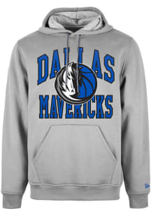 New Era Dallas Mavericks Mens Grey Tip Off Long Sleeve Hoodie