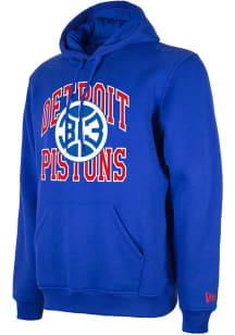 New Era Detroit Pistons Mens Blue Tip Off Long Sleeve Hoodie