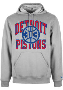 New Era Detroit Pistons Mens Grey Tip Off Long Sleeve Hoodie