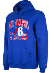 New Era Philadelphia 76ers Mens Blue Tip Off Long Sleeve Hoodie