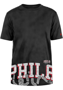 New Era Philadelphia 76ers Black Oversized Essentials Short Sleeve T Shirt
