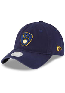 New Era Milwaukee Brewers Navy Blue Core Classic 2.0 9TWENTY Womens Adjustable Hat
