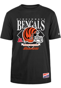 New Era Cincinnati Bengals Black Throwback Short Sleeve T Shirt