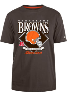 New Era Cleveland Browns Brown Throwback Short Sleeve T Shirt