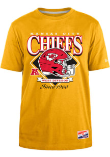New Era Kansas City Chiefs Gold Throwback Short Sleeve T Shirt