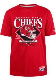 New Era Kansas City Chiefs Red Throwback Short Sleeve T Shirt