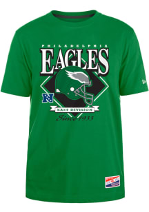 New Era Philadelphia Eagles Kelly Green Throwback Short Sleeve T Shirt