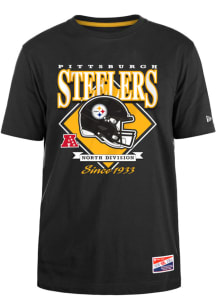 New Era Pittsburgh Steelers Black Throwback Short Sleeve T Shirt