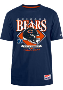 New Era Chicago Bears Navy Blue Throwback Short Sleeve T Shirt