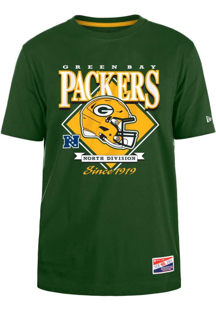 New Era Green Bay Packers GREEN Throwback Short Sleeve T