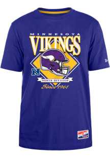 New Era Minnesota Vikings Purple Throwback Short Sleeve T Shirt